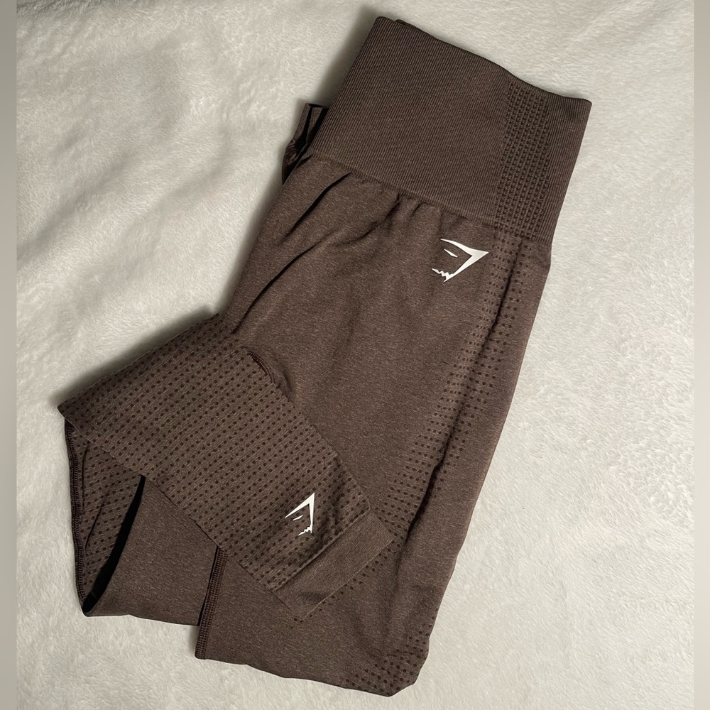 Gymshark Vital Seamless 2.0 Leggings - Brown Marl - Size Small